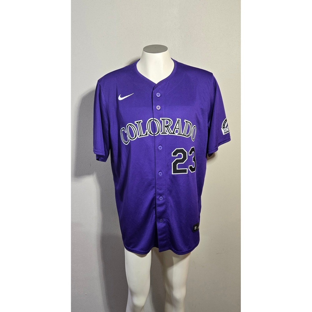 NWT Men's Colorado Rockies Kris Bryant Nike Purple Alternate Replica Player